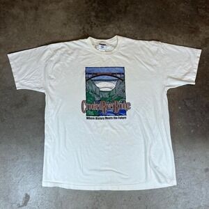 Vintage 90s Crooked River Bridge white t-shirt Men's Size XL